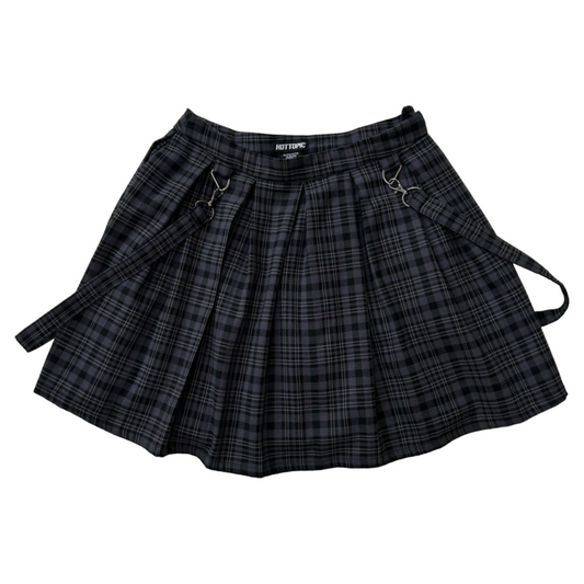 Black and Grey Plaid Skirt